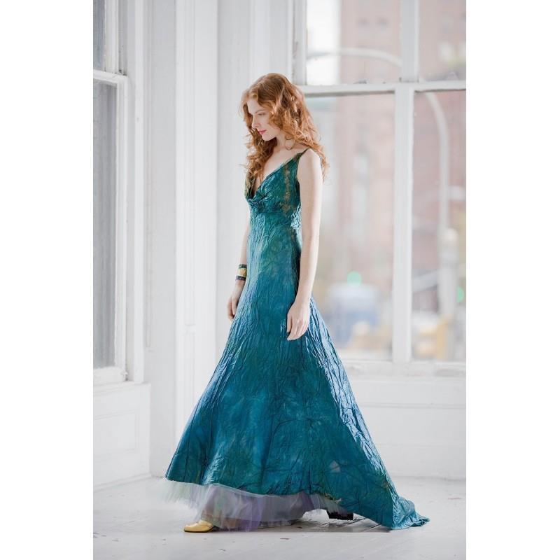 My Stuff, Teal Blue wedding dress and crinoline boho beach bridal gown mother of the bride ocean blu