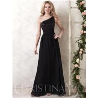 Christina Wu 22747 One Shoulder Sequin Chiffon Bridesmaid Dress - Brand Prom Dresses|Beaded Evening