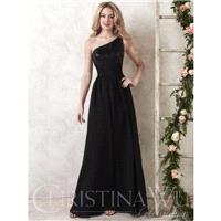 Christina Wu 22747 One Shoulder Sequin Chiffon Bridesmaid Dress - Brand Prom Dresses|Beaded Evening