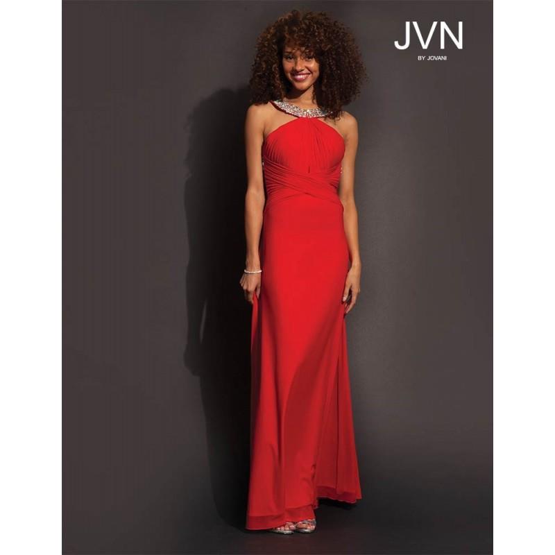 My Stuff, Jovani Red halter floor length dress JVN91074 -  Designer Wedding Dresses|Compelling Eveni
