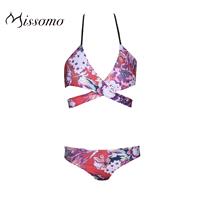 Sexy Halter Lift Up Wire-free Floral Outfit Bra Swimsuit - Bonny YZOZO Boutique Store
