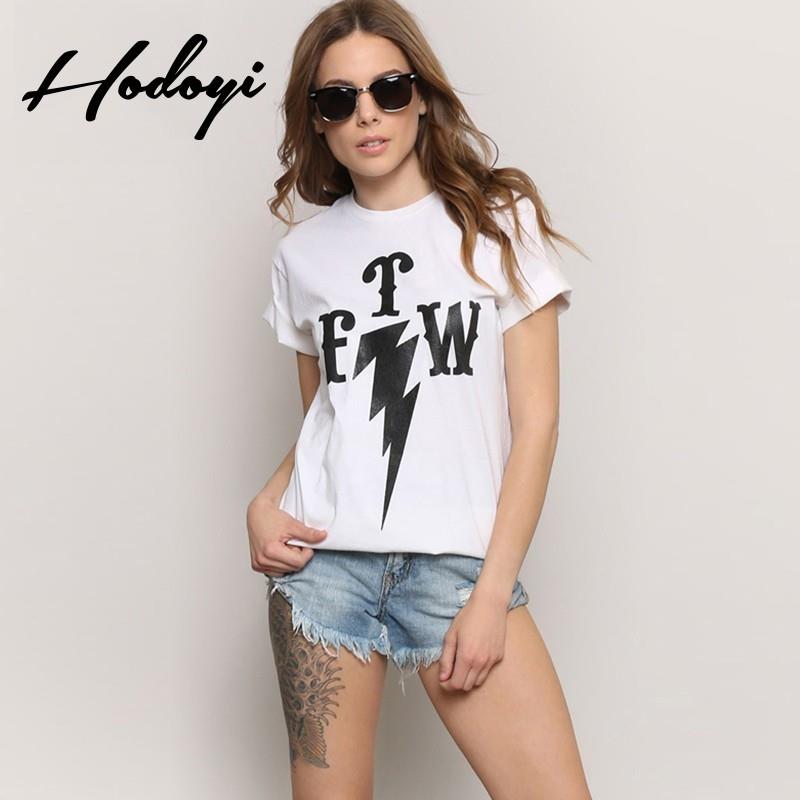 My Stuff, Summer 2017 new stylish blouse letters printed short sleeve t-shirt woman - Bonny YZOZO Bo