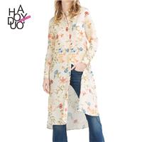 Vogue Printed Floral Fall 9/10 Sleeves Dress - Bonny YZOZO Boutique Store