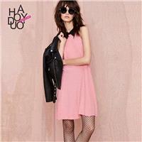 Vogue Sweet Sleeveless Pink Summer Dress - Bonny YZOZO Boutique Store