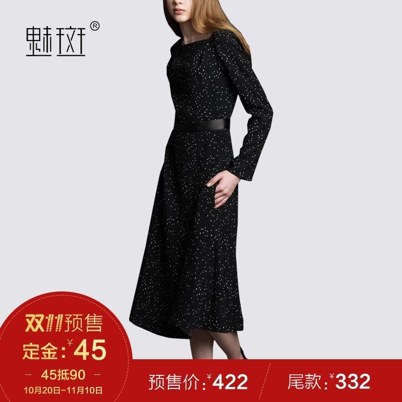 wedding, Elegant Slimming A-line Polka Dot 9/10 Sleeves Dress - Bonny YZOZO Boutique Store