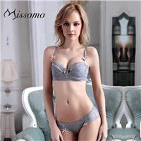Sexy Seen Through Split Front Bow Accessories One Color Lace Outfit Underwear Bra - Bonny YZOZO Bout