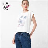 Fall 2017 women new fashion sport casual printed t-shirts - Bonny YZOZO Boutique Store