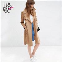 Vogue Split One Color Fall Tie Casual Coat - Bonny YZOZO Boutique Store