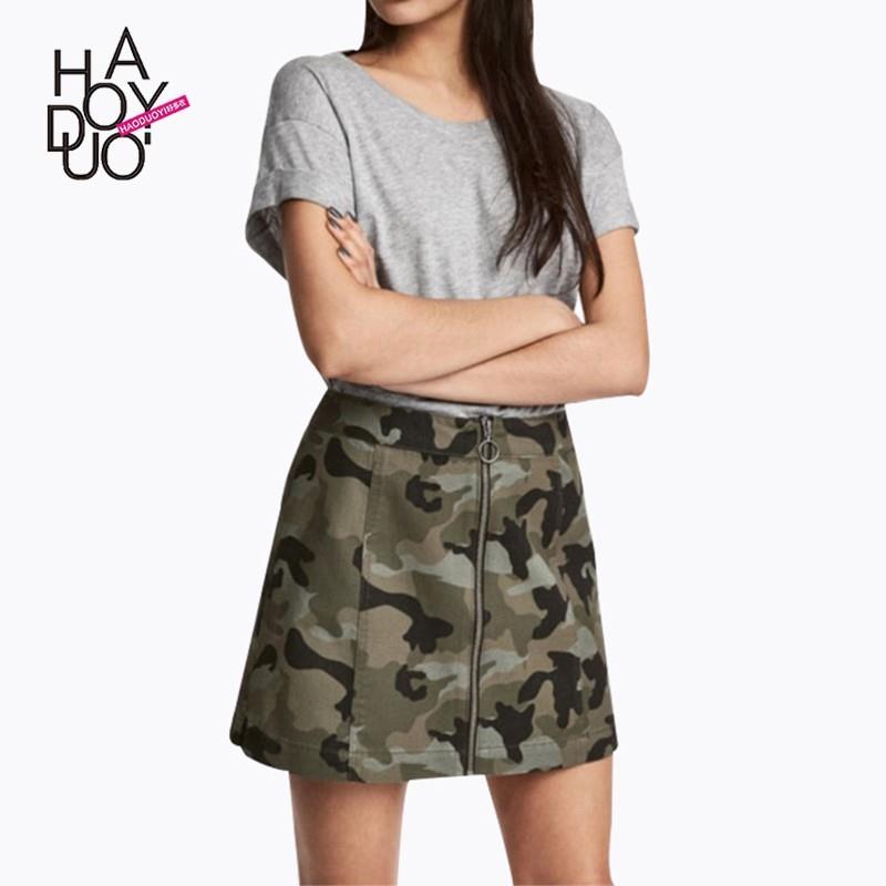 My Stuff, School Style Must-have Vogue Camouflage Zipper Up Summer Skirt - Bonny YZOZO Boutique Stor