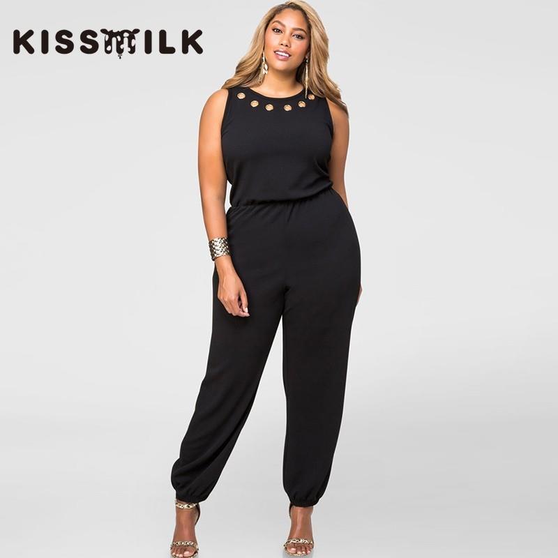 My Stuff, Vogue Slimming Curvy Plus Size Sleeveless Chic Jumpsuit - Bonny YZOZO Boutique Store