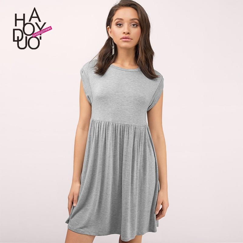 My Stuff, Must-have Oversized Vogue Simple Pleated One Color Summer Dress - Bonny YZOZO Boutique Sto