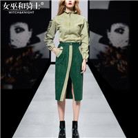 2017 new stylish long sleeve shirts leisure slit skirts two sets - Bonny YZOZO Boutique Store