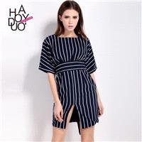 Sexy Split Bow Flare Sleeves Dress - Bonny YZOZO Boutique Store