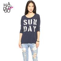 Must-have Boyfriend Vogue Printed Alphabet Fall Casual T-shirt - Bonny YZOZO Boutique Store