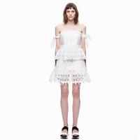 Fresh fall 2017 new sweet small bow one shoulder lace dress dress dress - Bonny YZOZO Boutique Store