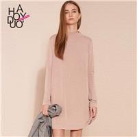Oversized Vogue Simple One Color Fall Casual 9/10 Sleeves Dress - Bonny YZOZO Boutique Store