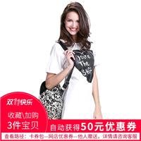 Oversized Printed Slimming Heart-shape Alphabet White Casual Short Sleeves Dress Skirt T-shirt - Bon