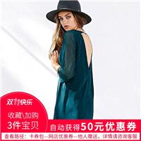 Oversized Vogue Sexy Open Back Low Cut 3/4 Sleeves Chiffon Dress - Bonny YZOZO Boutique Store