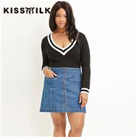 Summer dress Plus Size women dress loose casual A-line denim skirt High waist slim fit skirt women -