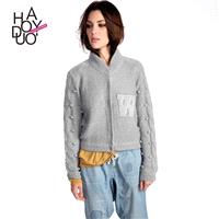 Ladies fall 2017 new style fashion simple letter patch high neck sweater women - Bonny YZOZO Boutiqu