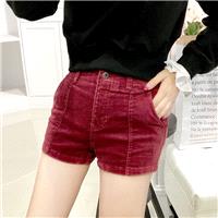 Vintage Student Style Slimming High Waisted Corduroy Summer Flexible Casual Short - Bonny YZOZO Bout
