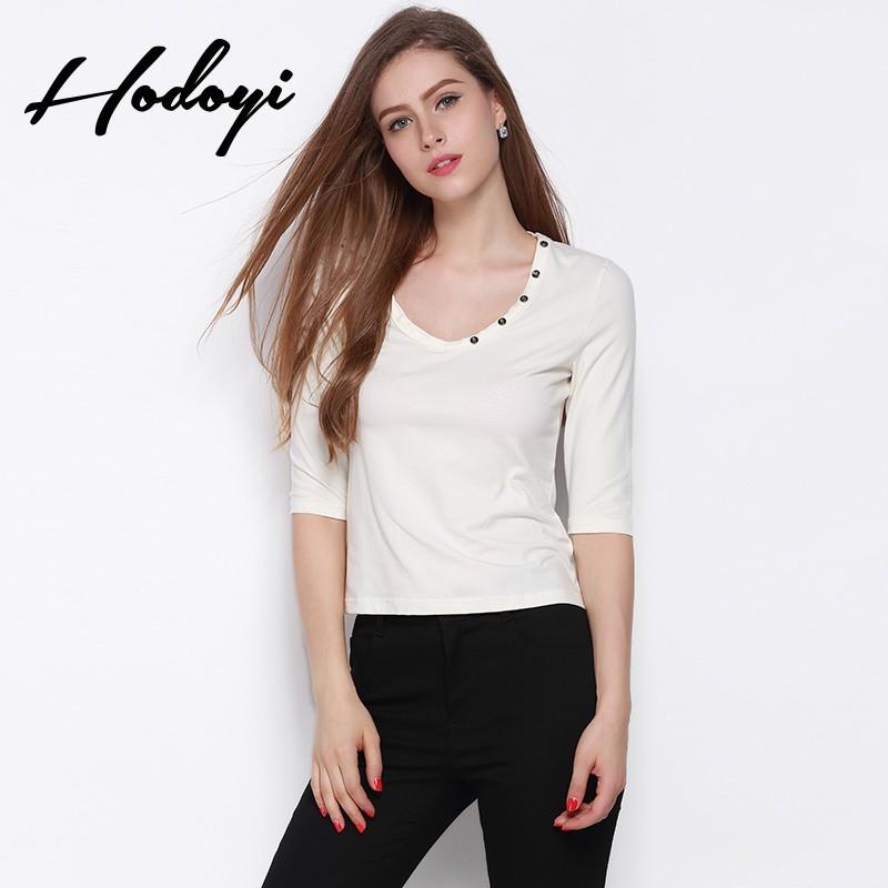 My Stuff, New slim white t shirt women's long sleeve t-shirt at the end of 2017 autumn white tunic c