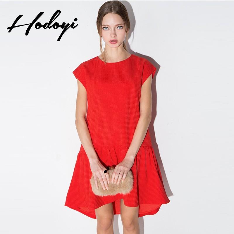 My Stuff, Oversized Vogue Sweet Attractive Slimming Scoop Neck One Color Summer Short Sleeves Dress