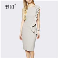 Code: ladies ' slim temperament new professional women's career dresses plus size dresses summer - B