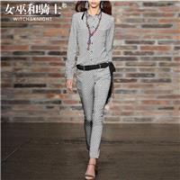Spring 2017 new stylish high-end two-piece suit Plaid slim shirt women's clothing - Bonny YZOZO Bout