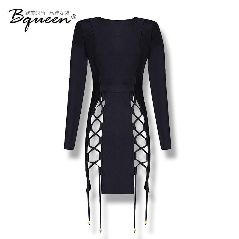 My Stuff, Women's autumn/winter 2017 season new style sexy bandage tight knit jumpsuit bandage skirt