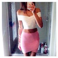 2017 summer dress new horizontal neck strapless short dropped waist bandage vest jacket H1795 - Bonn