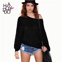 Boyfriend Oversized Batwing Sleeves Casual Knitted Sweater Sweater - Bonny YZOZO Boutique Store