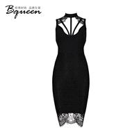 Vogue Sexy Hollow Out Slimming Halter Sleeveless Summer Lace Dress - Bonny YZOZO Boutique Store