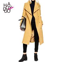 Attractive Slimming Wool Coat Overcoat Belt Coat - Bonny YZOZO Boutique Store